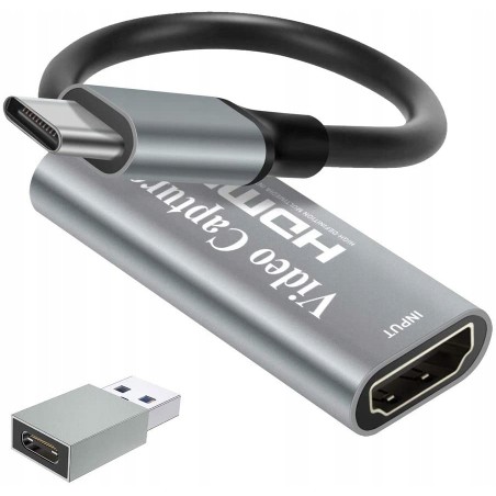 Outlet Zestaw do PRZECHWYTYWANIA WIDEO 4K GDMI DO 1080P USB C OPIS srebrny