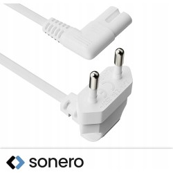 Outlet Wtyczka prosta Sonero 250V OPIS IEC C7 Euro8 kąt 90° biała zasilanie
