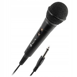 Outlet Mikrofon z kablem 3m NGS Singer Fire czarny OPIS 6.3 Jack do karaoke