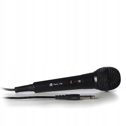 Outlet Mikrofon z kablem 3m NGS Singer Fire czarny OPIS 6.3 Jack do karaoke