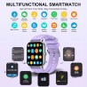 Outlet Smartwatch NERUNSA P66 fioletowy/srebrny połączenia funkcje sportowe