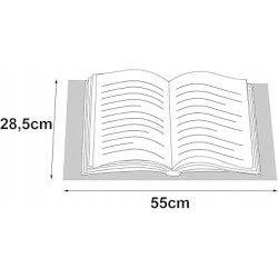 Outlet Zestaw 5 sztuk Przeźroczystych okładek na książki 28.5 x 55 cm ETREX
