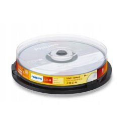 Outlet Zestaw Płyt CD Philips CD-R 700 MB 10 sztuk pudełko OPIS 80 minut