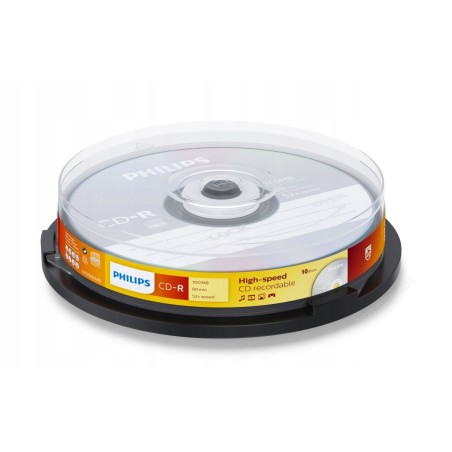 Outlet Zestaw Płyt CD Philips CD-R 700 MB 10 sztuk pudełko OPIS 80 minut