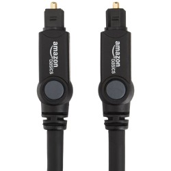 Outlet AmazonBasics 7GSW długość kabla 1.8m TOSLINK Czarny kabel audio