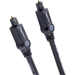 Outlet AmazonBasics 7GSW długość kabla 1.8m TOSLINK Czarny kabel audio