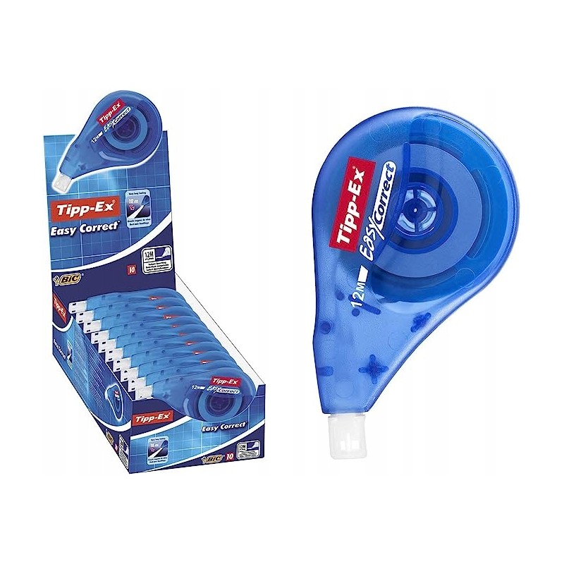Outlet Korektory w taśmie niebieskie Tipp-EX 12 m OPIS 9 sztuk Easy Correct Outlet Korektory w taśmie niebieskie Tipp-EX 12 m OPIS 9 sztuk Easy Correct