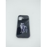 Outlet Etui czarne iPhone 16 pies Husky z okularami przeciwsłonecznymi Lobo