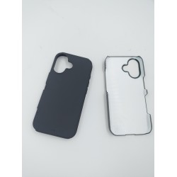Outlet Etui czarne iPhone 16 pies Husky z okularami przeciwsłonecznymi Lobo