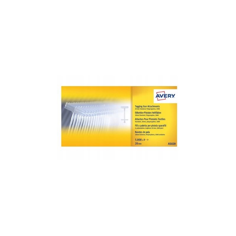 Outlet Zszywki Avery rozmiar 20mm plastikowe 5000 sztuk załączniki do tagów Outlet Zszywki Avery rozmiar 20mm plastikowe 5000 sztuk załączniki do tagów