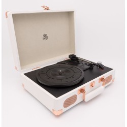 Outlet GPO Gramofon Retro Soho Miedziany Biały Retro funkcja auto-stop