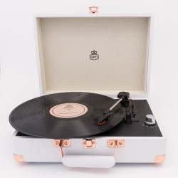 Outlet GPO Gramofon Retro Soho Miedziany Biały Retro funkcja auto-stop