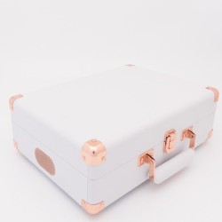 Outlet GPO Gramofon Retro Soho Miedziany Biały Retro funkcja auto-stop