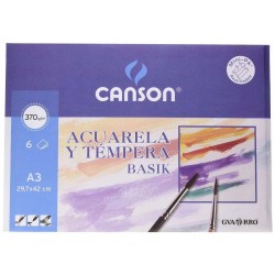 Outlet Canson 402393 papier akwarelowy 6 arkuszy biały zestaw do malowania