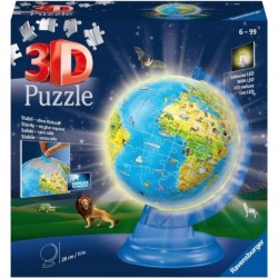 Puzzle edukacyjne 3D Ball - Podświetlany globus