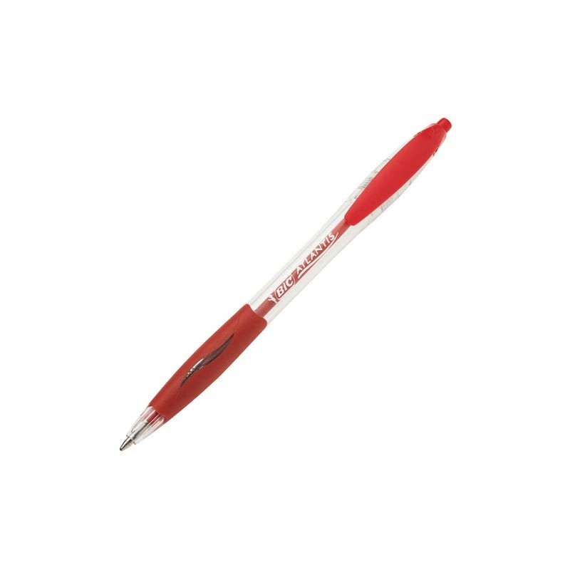 Outlet DŁUGOPIS ATLANTIS CLASSIC CZERWONY 10 sztuk BIC grubość linii 0,32mm