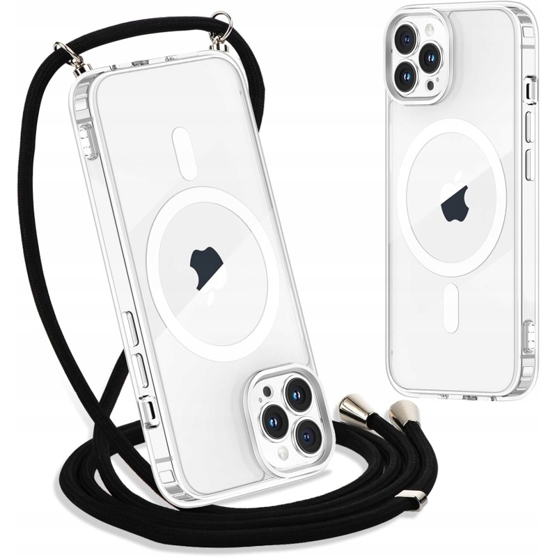 Outlet Przezroczyste magnetyczne etui z paskiem do iPhone 13 Pro smukłe Outlet Przezroczyste magnetyczne etui z paskiem do iPhone 13 Pro smukłe