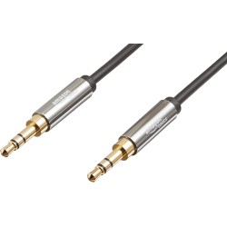 AmazonBasics AZ350001B kabel audio długość kabla 1,2 m 3.5mm czysty dźwięk