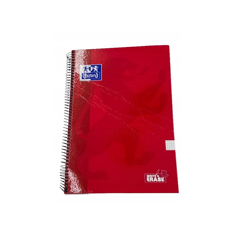 Oxford zeszyt spiralny A4 80 kartek kratka 4x4 wytrzymała twarda okładka Oxford zeszyt spiralny A4 80 kartek kratka 4x4 wytrzymała twarda okładka