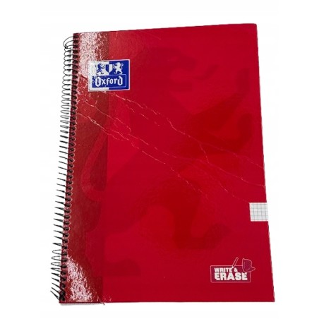 Oxford zeszyt spiralny A4 80 kartek kratka 4x4 wytrzymała twarda okładka