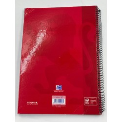 Oxford zeszyt spiralny A4 80 kartek kratka 4x4 wytrzymała twarda okładka