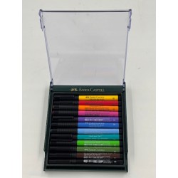 Outlet PISAKI FABER-CASTELL PITT ARTIST PEN BRUSH 12 KOLORÓW PODSTAWOWE