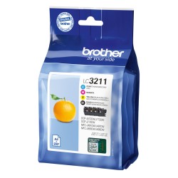 Outlet Tusz Brother LC-3211 LC3211VAL 3 kolory wydajność 200 stron OPIS