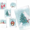 Forletter Pakiet 8 kartek świątecznych z papieru szer 12 cm wys 17.5 cm