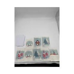 Forletter Pakiet 8 kartek świątecznych z papieru szer 12 cm wys 17.5 cm