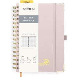 Outlet POPRUN Notatnik kartki w kropki twarda oprawa 15cm x 21.5 cm