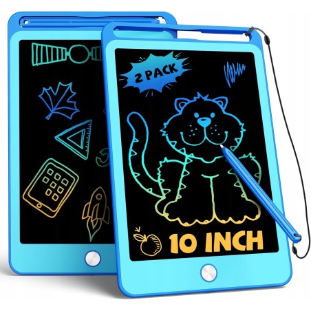 TEKFUN 2 sztuki 10-calowa tablica graficzna wymazywalna LCD dla dzieci