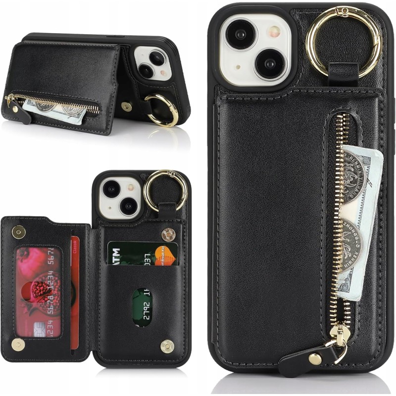 Outlet Havaya Etui na iPhone 15 z uchwytem na karty z zamkiem błyskawicznym Outlet Havaya Etui na iPhone 15 z uchwytem na karty z zamkiem błyskawicznym