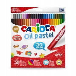 Outlet Pastele olejne CARIOCA 50szt-CARIOCA wielokolorowy zmywalne OPIS