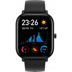 Outlet Smartwatch Amazfit GTS czarny bateria 220 mAh bluetooth pulsometr