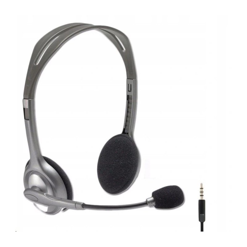 Outlet Słuchawki nauszne Logitech H111 długość przewodu 1.8 m stereo Outlet Słuchawki nauszne Logitech H111 długość przewodu 1.8 m stereo