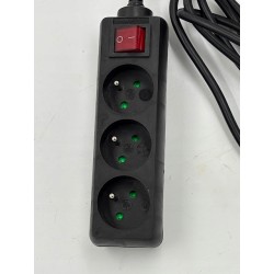Outlet PREMIUMCORD Przedłużacz 230V długość 2m 3 gniazda + wyłącznik czarny