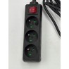 Outlet PREMIUMCORD Przedłużacz 230V długość 2m 3 gniazda + wyłącznik czarny