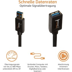 Outlet AmazonBasics 15M8 kabel USB długość kabla 2 m 3.0 (3.1 Gen 1) USB A