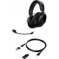 Outlet Słuchawki bezprzewodowe nauszne HyperX Cloud III zasięg 10 m