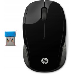 USZKODZONY HP Mysz Bezprzewodowa 200 łączność USB Radio 2.4 GHz OPIS