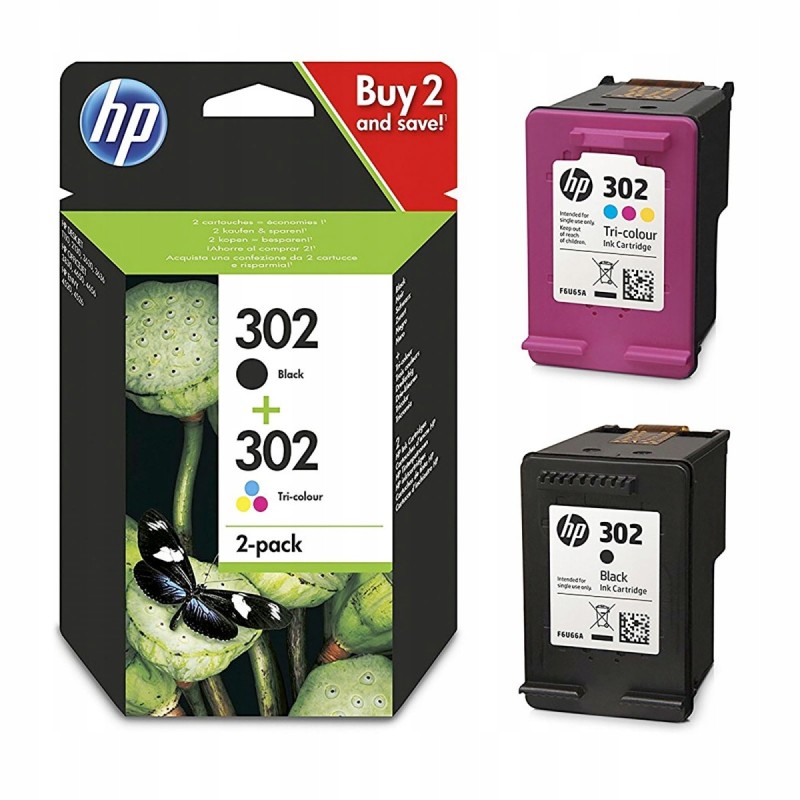 Outlet Tusz HP 302 X4D37AE zestaw pojemność 7.5 ml wysoka wydajność 355 str Outlet Tusz HP 302 X4D37AE zestaw pojemność 7.5 ml wysoka wydajność 355 str