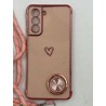 Etui na telefon Samsung Galaxy S21 ze smyczka ze stojakiem ring 360°