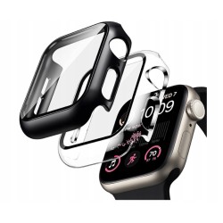 USZKODZONE Etui Misxi do Apple WatchSE 6 5 4 40mm granatowe i przeźroczyste