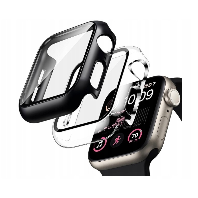 USZKODZONE Etui Misxi do Apple WatchSE 6 5 4 40mm granatowe i przeźroczyste USZKODZONE Etui Misxi do Apple WatchSE 6 5 4 40mm granatowe i przeźroczyste