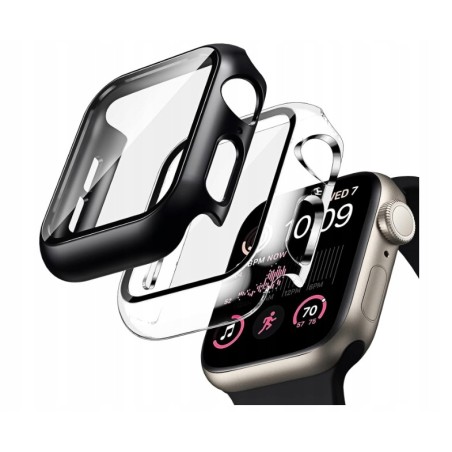 USZKODZONE Etui Misxi do Apple WatchSE 6 5 4 40mm granatowe i przeźroczyste