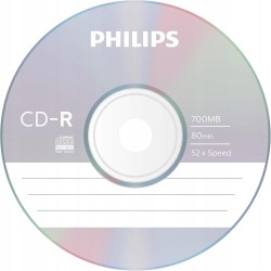 Outlet Płyta CD Philips CD-R 700 MB 80 min prędkość 52x 10 płyt w zestawie