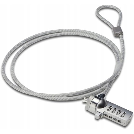 Przenośny kabel antykradzieżowy do laptopa 4-cyfrowa blokada na hasło