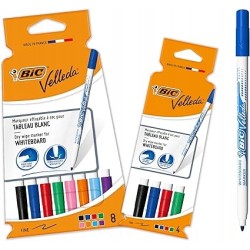 Markery BIC Velleda Bundle idealne do biura lub klasy różne kolory 12 sztuk