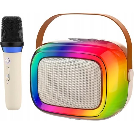 OUTLET ZESTAW DO KARAOKE 1 MIKROFON + GŁOŚNIK BEZPRZEWODOWY Z BLUETOOTH