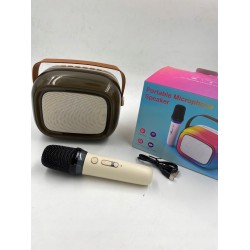 OUTLET ZESTAW DO KARAOKE 1 MIKROFON + GŁOŚNIK BEZPRZEWODOWY Z BLUETOOTH